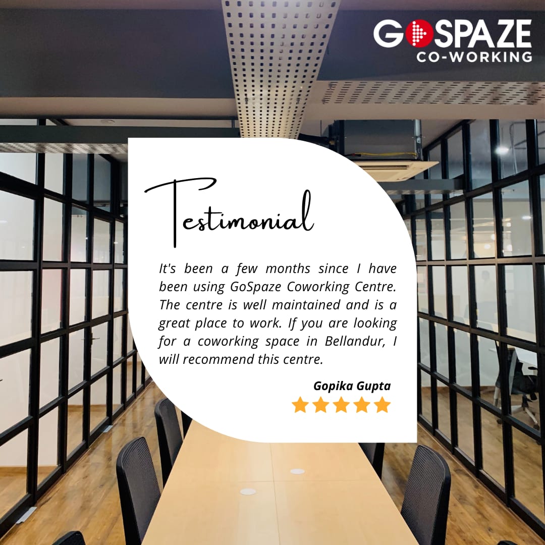 We always appreciate and are thankful for the beautiful words from our members.

#GospazeCoworking #CoworkingCommunity #ProductiveWorkspace #WorkLifeBalance