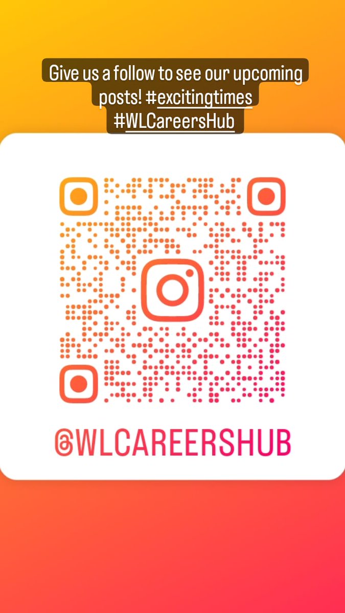 We are now on Instagram! Give us a follow to see our new upcoming posts and news on Careers Events that we are running. #excitingtimes #WLCareersHub #careers #followandshare #inspiringthefuture