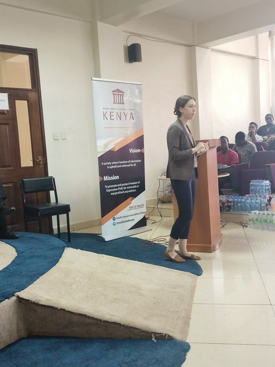 Laura from <a href="/Law_Democracy/">Centre for Law and Democracy</a>  mentoring students from Kenyatta University School of Law on media law and freedom of expression