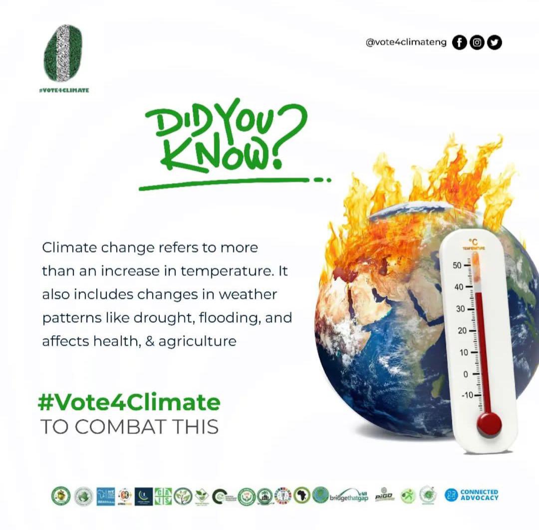 #Vote4ClimateNG to combat the issue  of flood drought etc 

@Climate_INTL
@lifthumanity1
@SDGRadioNG
@bridge_thatgap
@Connected_Ad
@CSDevNet1
@AfricaCRP
@bfpinitiative
@ploggingnigeria
@ClimateWed
@ecocykle