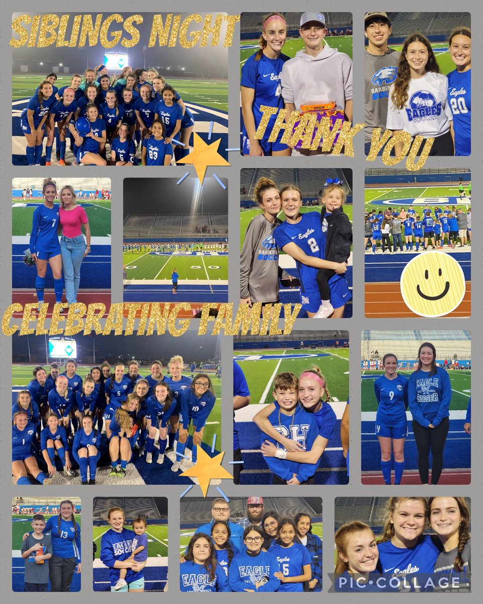 BH_LadySoccer's tweet photo. FUN night of Celebrating our Family &amp; Siblings with a Hard Fought Varsity 3-2  Win &amp; JV 4-0 Win against Crosby last night!!! #💙🦅⚽️💪💙 https://t.co/2zoaSsa7qL