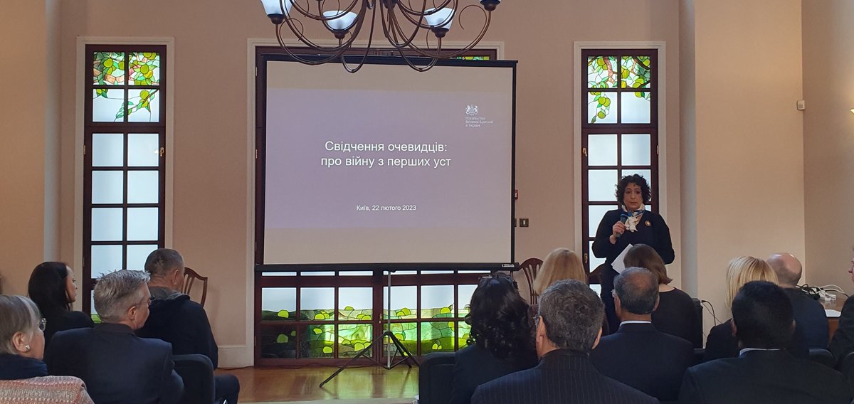 Today I hosted the international community to hear testimonies of 🇷🇺 war crimes against 🇺🇦, including arbitrary detentions and life under occupation. Their stories are shocking and important for us all to hear. 🌎 will hold 🇷🇺 to account. 🇷🇺must release all civilian detainees now