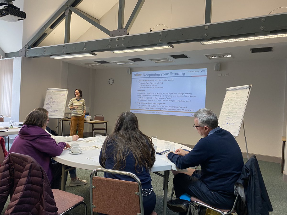 Brilliant morning delivering Listening, Involvement and Co-production training with @Sarahebaker29 - lots of thought provoking conversation in the room today!