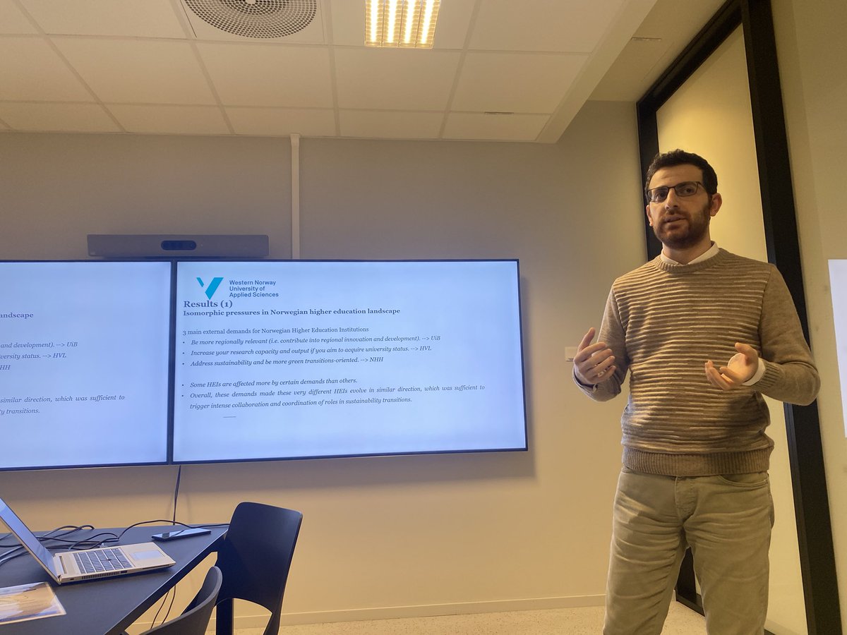 Today <a href="/ridcinar/">Ridvan Cinar</a> talks about how universities in Western Norway accelerate sustainability transitions #UniS4Vest at our #OutoftheBox seminars.