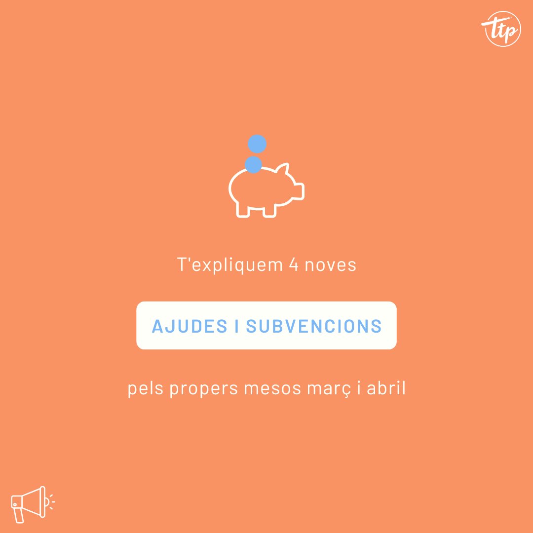 💸 AJUTS I SUBVENCIONS | Els propers mesos de març i abril acaba el termini de presentació d'aquestes 4️⃣ subvencions relacionades amb les arts escèniques i la cultura. T'hi presentaràs?

🧵Fem un recull ⤵️