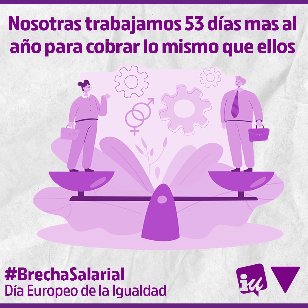 FeministasIu's tweet photo. #DíaEuropeoDeLaIgualdadSalarial
Seguir subiendo #SMI nos ayudará seguir mejorando la calidad de vida de la clase trabajadora y a acabar con la #BrechaSalarial que a día de hoy en España es del 20.9%.
#IgualTrabajoIgualSalario https://t.co/2uceETanAg
