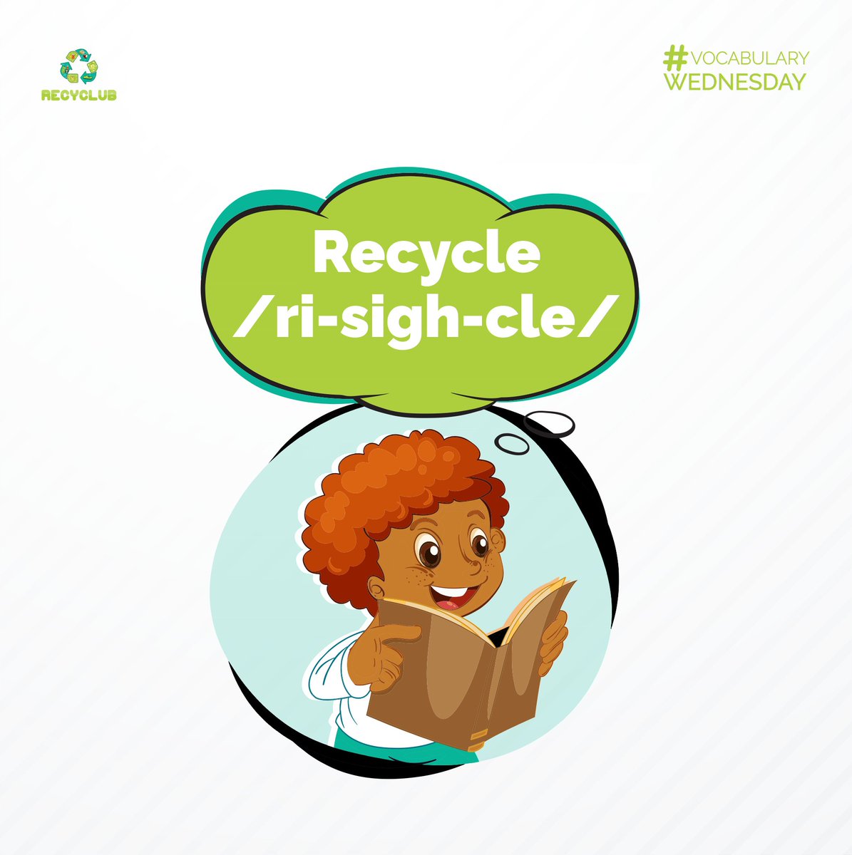 RecyclubNg's tweet photo. To recycle is to convert waste into reusable material.

#recyclubng
#climateeducation 
#recycle 
#friendoftheenvironment 
#vocabularywednesday https://t.co/kFf0X62HRA