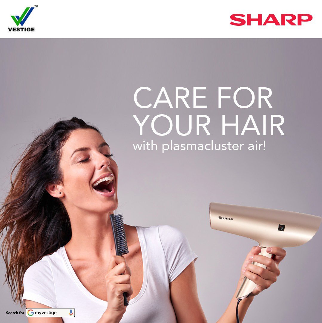 vestigemkt's tweet photo. Give your hair the best care after a fresh hair wash with Sharp Plasmacluster hair dryer.
#WishYouWellth #sharp #hairdryer #plasmacluster https://t.co/RZQHhWTZwG