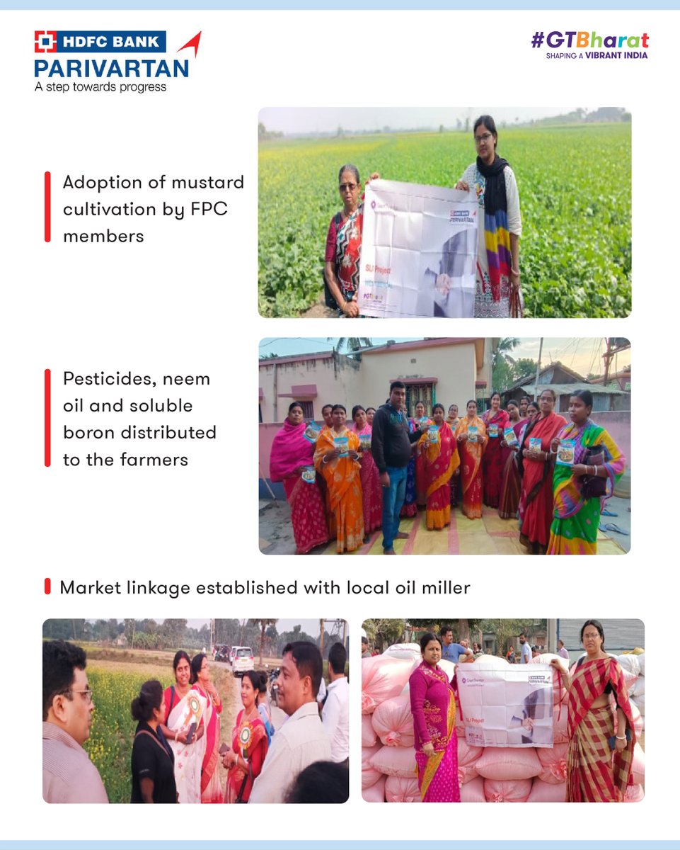 GrantThorntonIN's tweet image. #LocalEconomicDevelopment | Empowering Women Farmers in Nadia District through Crop Diversification
At #GTBharat, we believe in empowering women farmers to break through traditional barriers and reach their full potential.