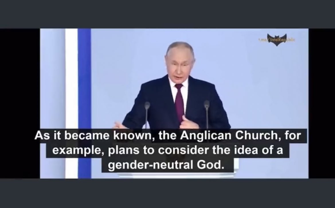 ThePollAunt's tweet photo. Gender - neutral Gods 😳 WTF, It really make sense what this man is trying to save. #UkraineRussianWar #putinaddress #endwokeness @ThePollLady https://t.co/xL9XpL8a7U