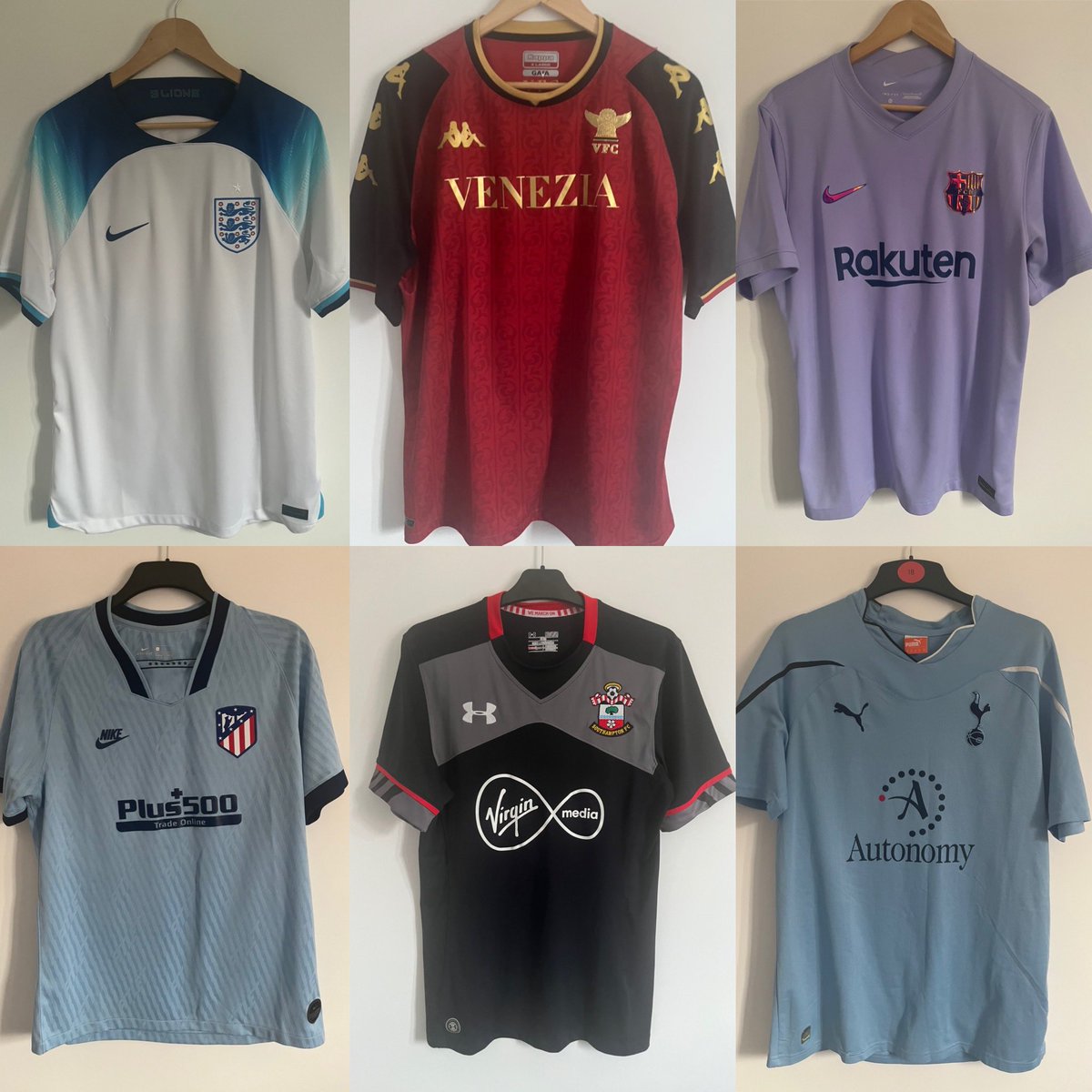 Argentina sold
Ajax Away 22/23 sold
Germany Away sold
Vasco GK reserved
Dortmund CL sold

All others still available👌