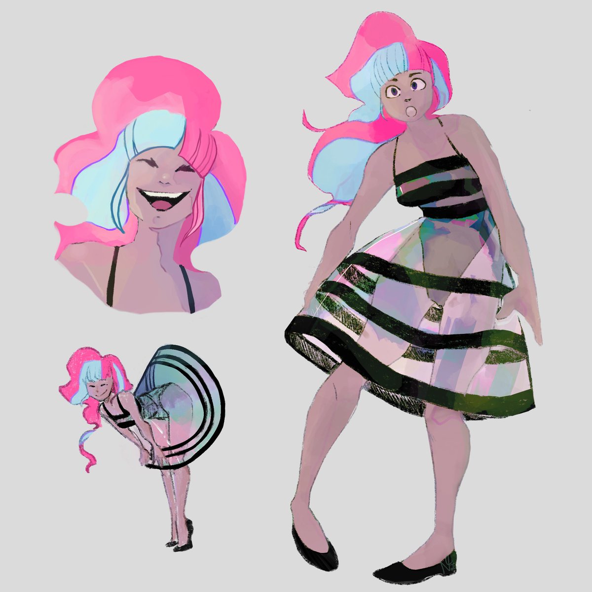 SoulMusingArt's tweet photo. wanted to try my hand at holographic material https://t.co/1nqHTDkuPd