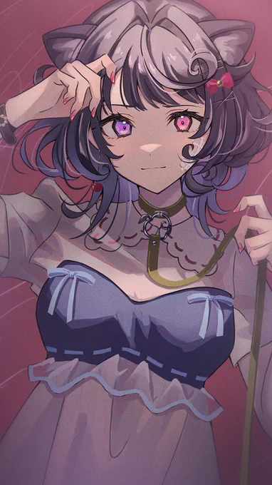 エアプロ所属のVtuber、白雪ミラさん(  )のキャットラビング歌ってみたイラストを担当させていただきました!!!猫の日!!!! 