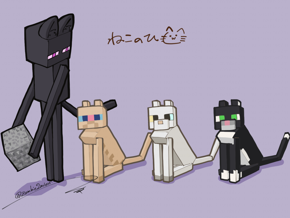 zombie2mi_nu's tweet photo. #猫の日 のマイクラ猫ズとエンダーマンとアレックスとピリジャー https://t.co/ortFC0jQ3Y