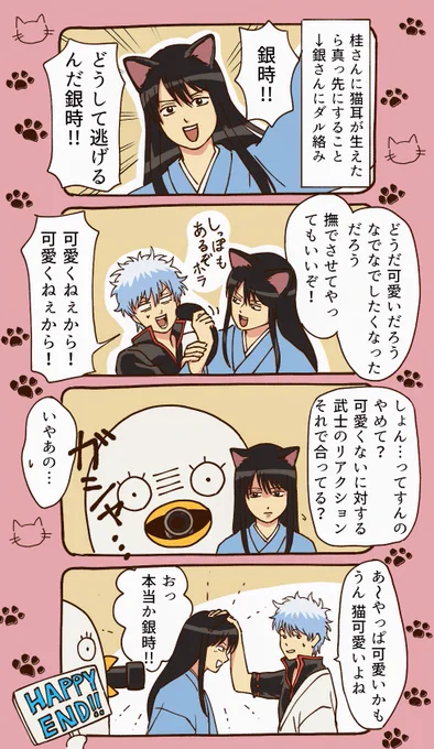 猫の日の銀さん桂さん 