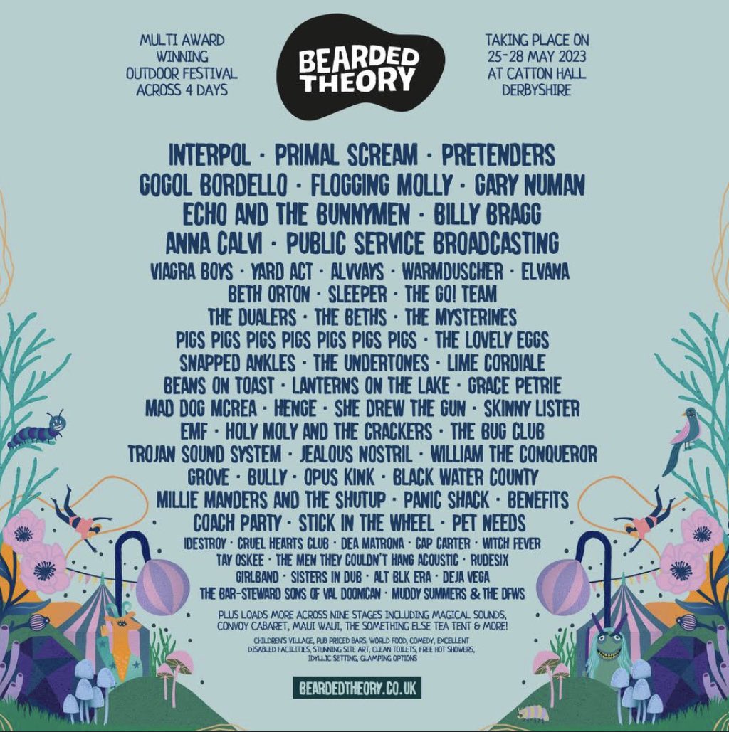 New show announced at @beardedtheory festival. Tickets: bit.ly/3Z524Je