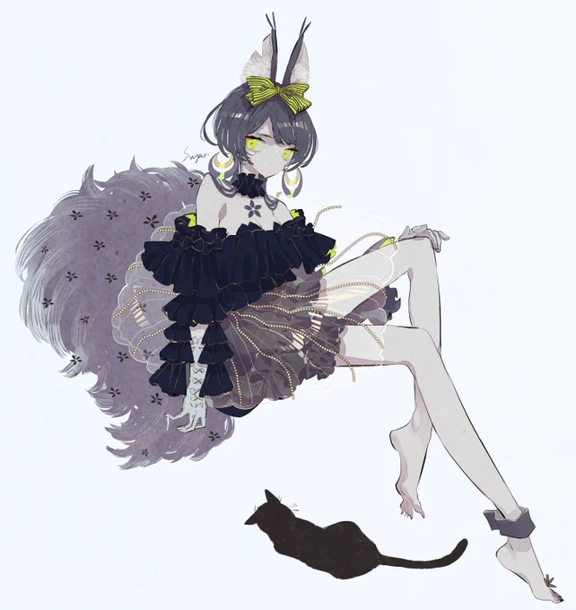 猫の日か～～～～RWBYのブレイク、ネオン、創作女子です! 