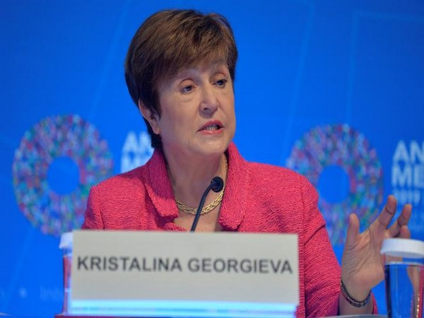 ANI's tweet photo. Look behind the headline numbers&amp;we see emerging market&amp;developing economies providing much of the momentum. We expect them to account for about four-fifths of global growth this yr, with India alone expected to contribute more than 15%: Kristalina Georgieva, MD, IMF 

(File pic) https://t.co/oZITYuxU4J