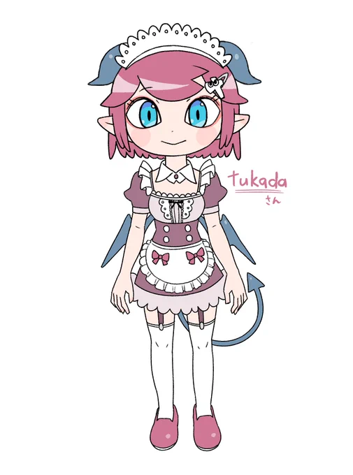 tukadaさんアバターコンペに応募した、某集合住宅に住むサキュバスメイドちゃん