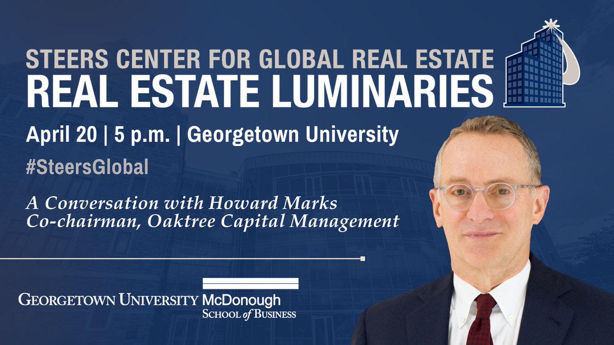 SAVE THE DATE! Our annual Luminaries event featuring @HowardMarksBook, co-chairman of @Oaktree Capital Management, L.P. will take place on April 20th, 2023. Click the link to below to register. lnkd.in/eJGKq4r3
