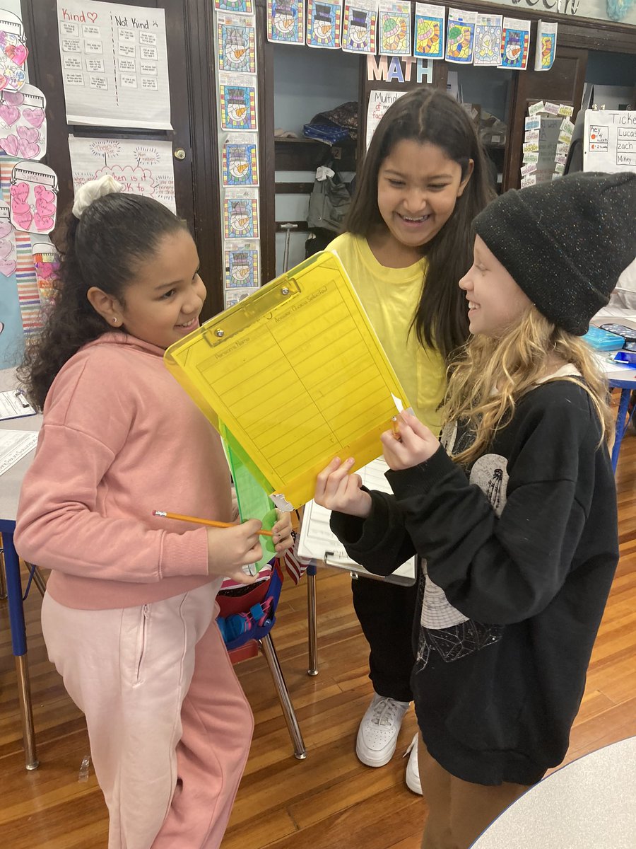 WeeLearnW_MrsA's tweet image. Today the students in room 103 transformed into data collectors! They chose a survey to ask classmates and will be creating different types of graphs and then analyzing the data! #weelovemath #datacollectors