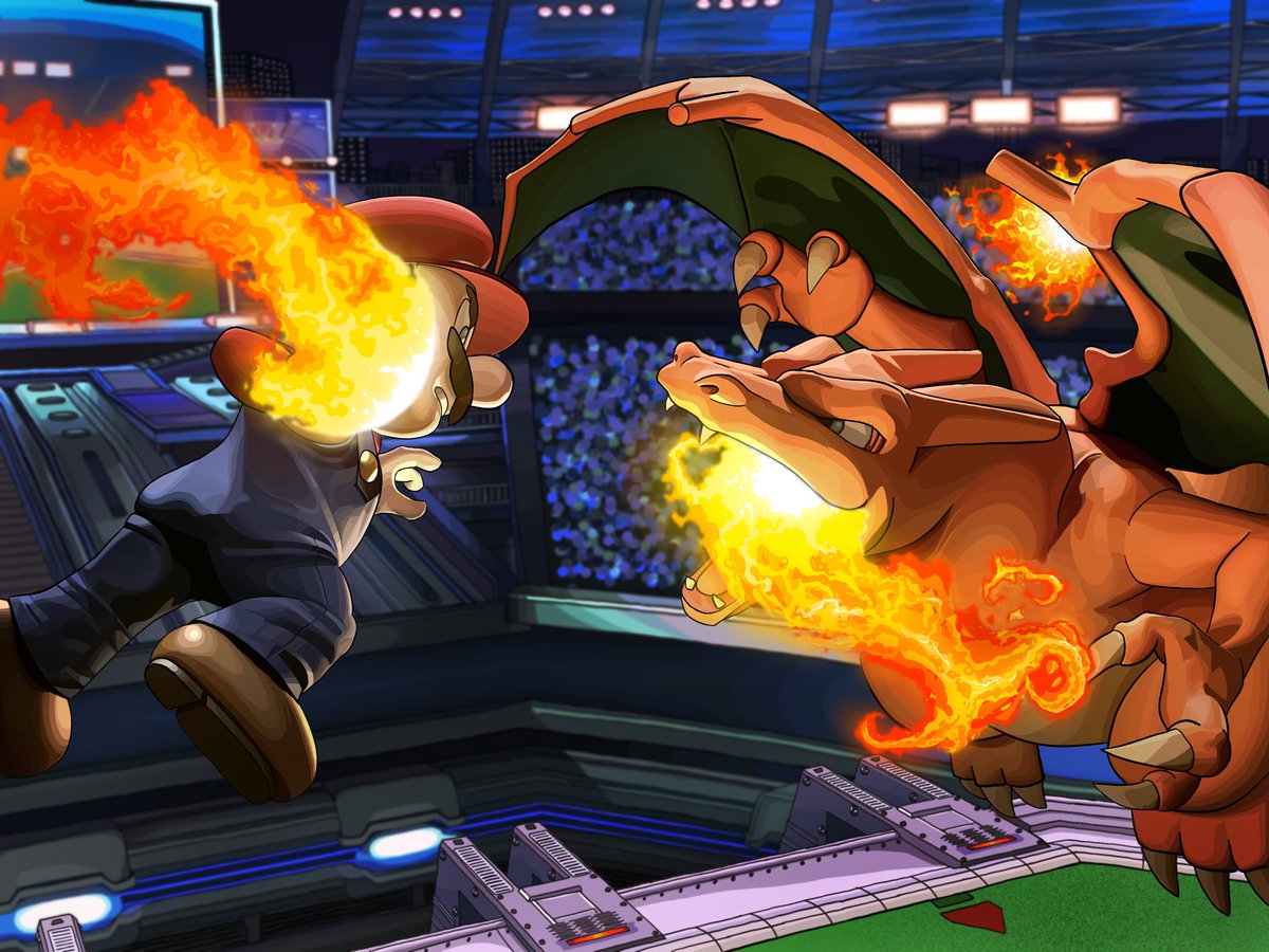 Mario v. Charizard

Likes and rts are very appreciated 😊

#SuperSmashBrosUltimate #Pokemon #Mario #Charizard #Procreate