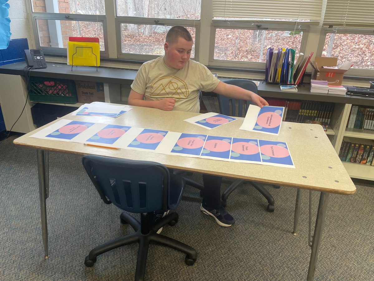 toadalteacher's tweet photo. Students playing a game where they rank the elements of an essay in order from most to least important!  Led to some very insightful discussions!  #ByramPride https://t.co/AU3XqGDNnZ