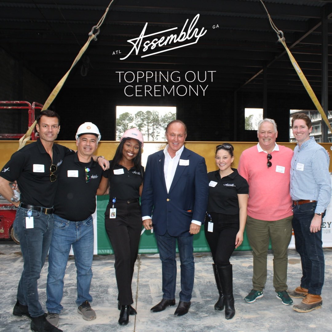 Thirdrailfilm's tweet photo. Assembly Atlanta just hit a major milestone last week by raising the final structural beam! 
Follow @assemblyatlanta and stay tuned for more updates. 
#assemblyatlanta #gafilm #georgiafilm #graytv #georgiafilmstudios #filmstudios #soundstages #filmmaking #toppingoutceremony https://t.co/2atmSCL4iA