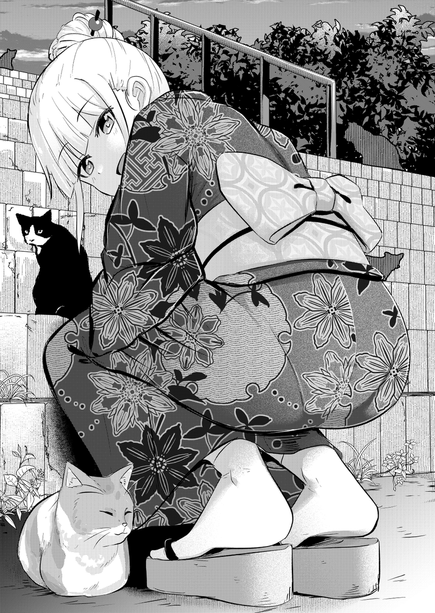 猫と浴衣
#猫の日 