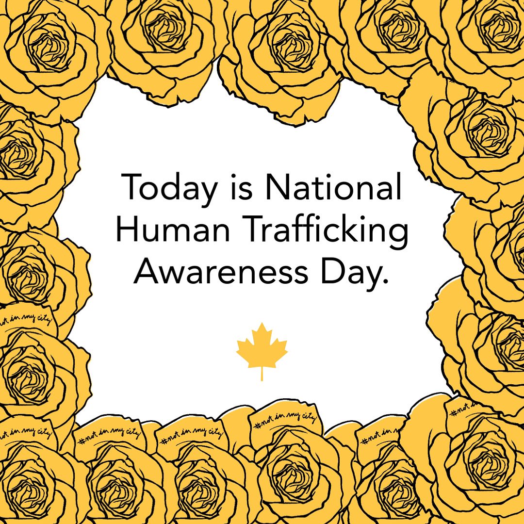 Our Allies & Partners have been moving the needle in BIG ways as we continue to keep Survivors/Victims & all directly impacted by #HumanTrafficking at the centre of our efforts.

This #NationalHumanTraffickingAwarenessDay, learn, share & visit notinmycity.ca today!
