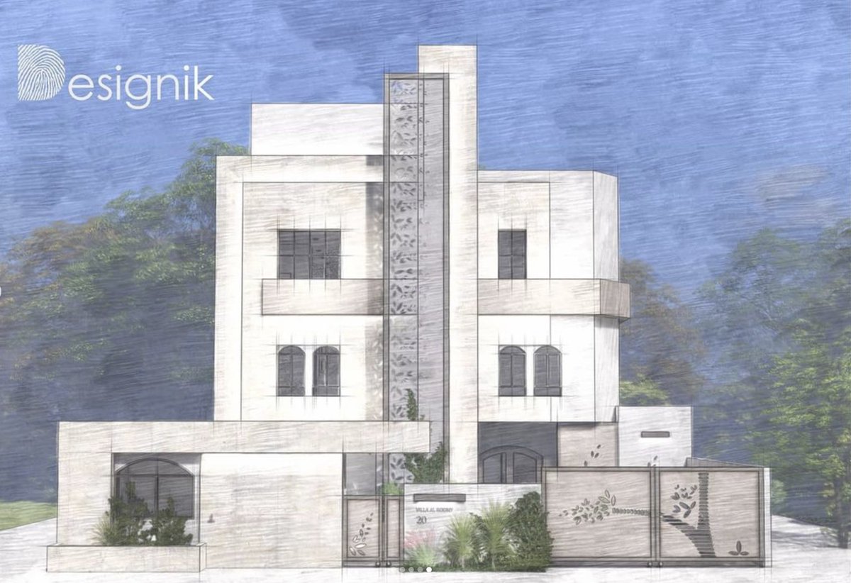 BoulandCo's tweet image. تصميم لطابق اضافي و مصعد خارجي بالسرة #kuwait #arhitecture #design #villa