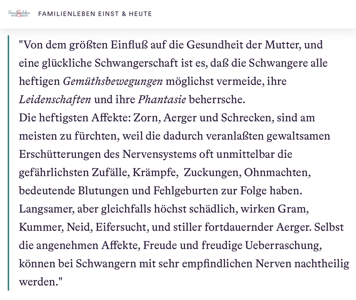 FamilienlebenEH's tweet photo. Launen in der Schwangerschaft
#ZitatDesTages aus: Taschenbuch für Mütter, Adolph Henke, 1832
Abonniere das Zitat des Tages hier:
https://t.co/n3d93TAFPy
#Schwangerschaft #Launen #Übertrieben https://t.co/o7bIRGO8gz