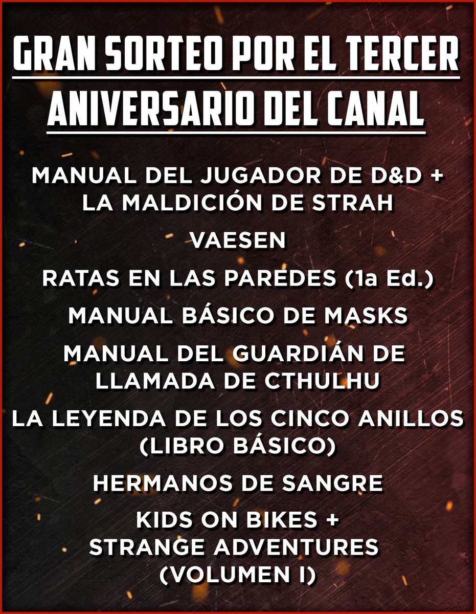 ¡SORTEO!

La semana que viene La Mansión cumple 3 añazos y había que celebrarlo ♥️. 

Sorteamos 8 de los juegos que más hemos jugado en el canal en estos años. Para participar:

- Da "Me gusta" y RT a este Tweet
- Síguenos a nosotros y a 
<a href="/MathomStore/">Mathom</a> en Twitter

*Sólo España*