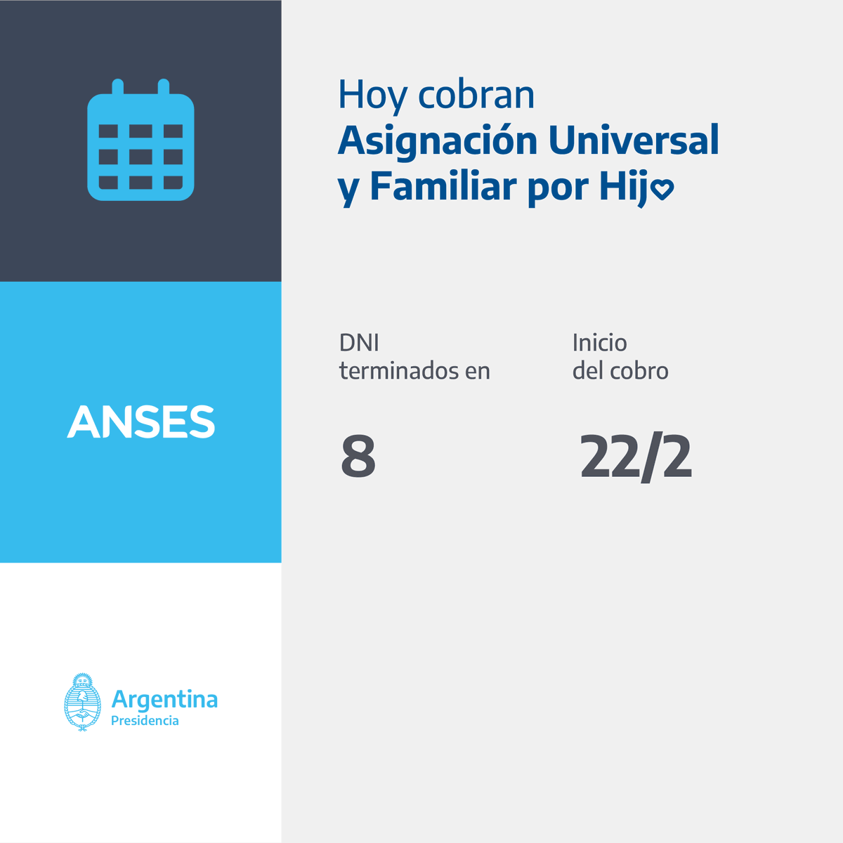 ansesgob's tweet photo. 🗓️ Calendarios de pago del 22 de febrero https://t.co/fx28TEvVxS