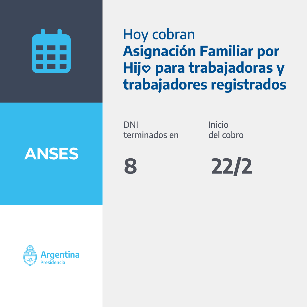 ansesgob's tweet photo. 🗓️ Calendarios de pago del 22 de febrero https://t.co/fx28TEvVxS