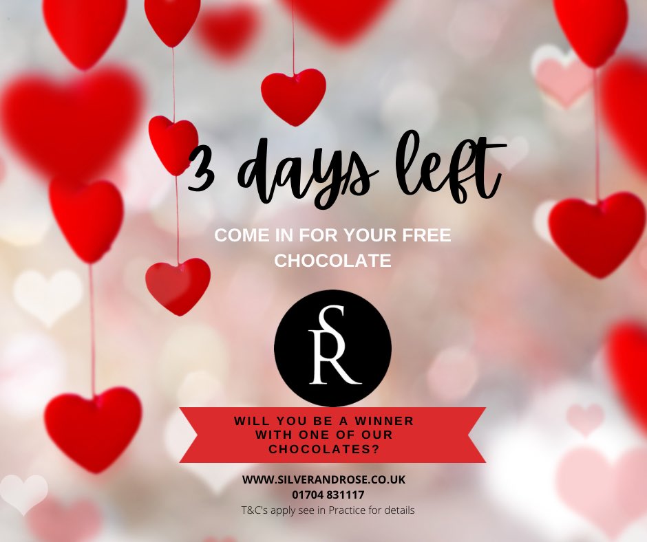 3 days left to come and get a chocolate, could yours have a prize inside? You could get money of your spectacles/sunglasses 💕

#formby #opticians #love #lovemonth #spectacles #designerseyewear