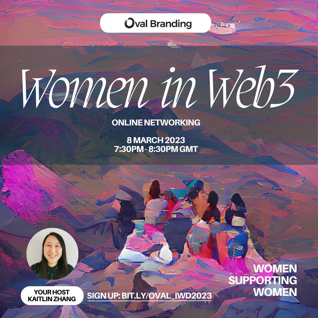 Come meet other #women working in #web3. 
Limited FREE tickets using the code OVAL. 
eventbrite.co.uk/e/women-in-web… #networking #event #blockchain #metaverse #gaming