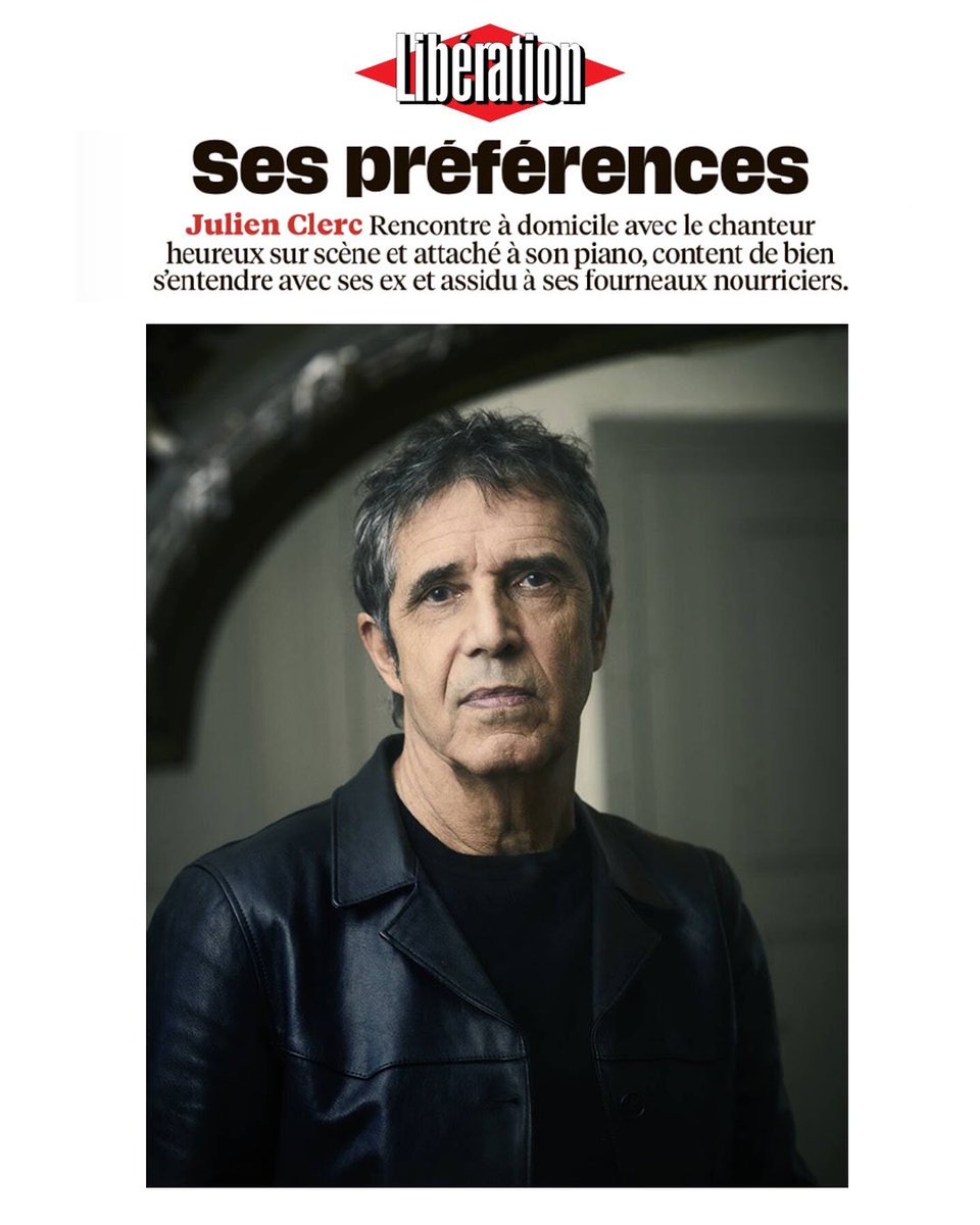 Le portrait de Libération. Aujourd’hui en kiosque 🗞️  - L’équipe de Julien Clerc