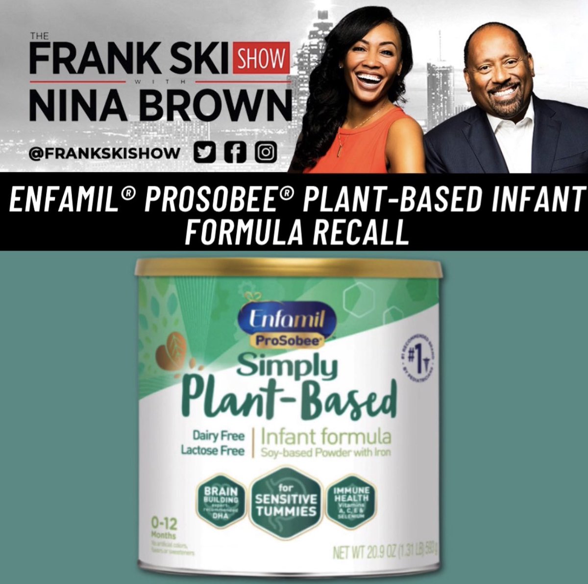 145,000 cans of Enfamil ProSobee baby formula recalled over fears of bacterial contamination!