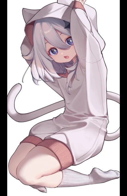 リク6 パイモンー!!猫の日なんでデザインセンス皆無なシンプル猫パジャマ着せましたこれでリク消化おしまいちゃんちゃん 
