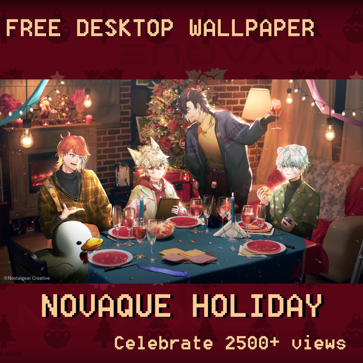 novaque_info's tweet photo. 【Thank you for 2,500+ views】

ขอบคุณสำหรับยอดวิว 2,500+ เพลงChristmas Songครับ
เรามีของขวัญพิเศษจะมอบให้ทุกคน✨

ภาพ Desktop Wallpaper NOVAQUE Holiday
โหลดฟรีได้ที่นี่ https://t.co/4uamQHdBR2

🎄แฟ้มลายนี้ผลิตเสร็จ พร้อมลงโกดังแล้ว ยังสามารถสั่งได้! 
จำนวนจำกัดนะครับ!

#NOVAQUE https://t.co/fUCMyfQjbj