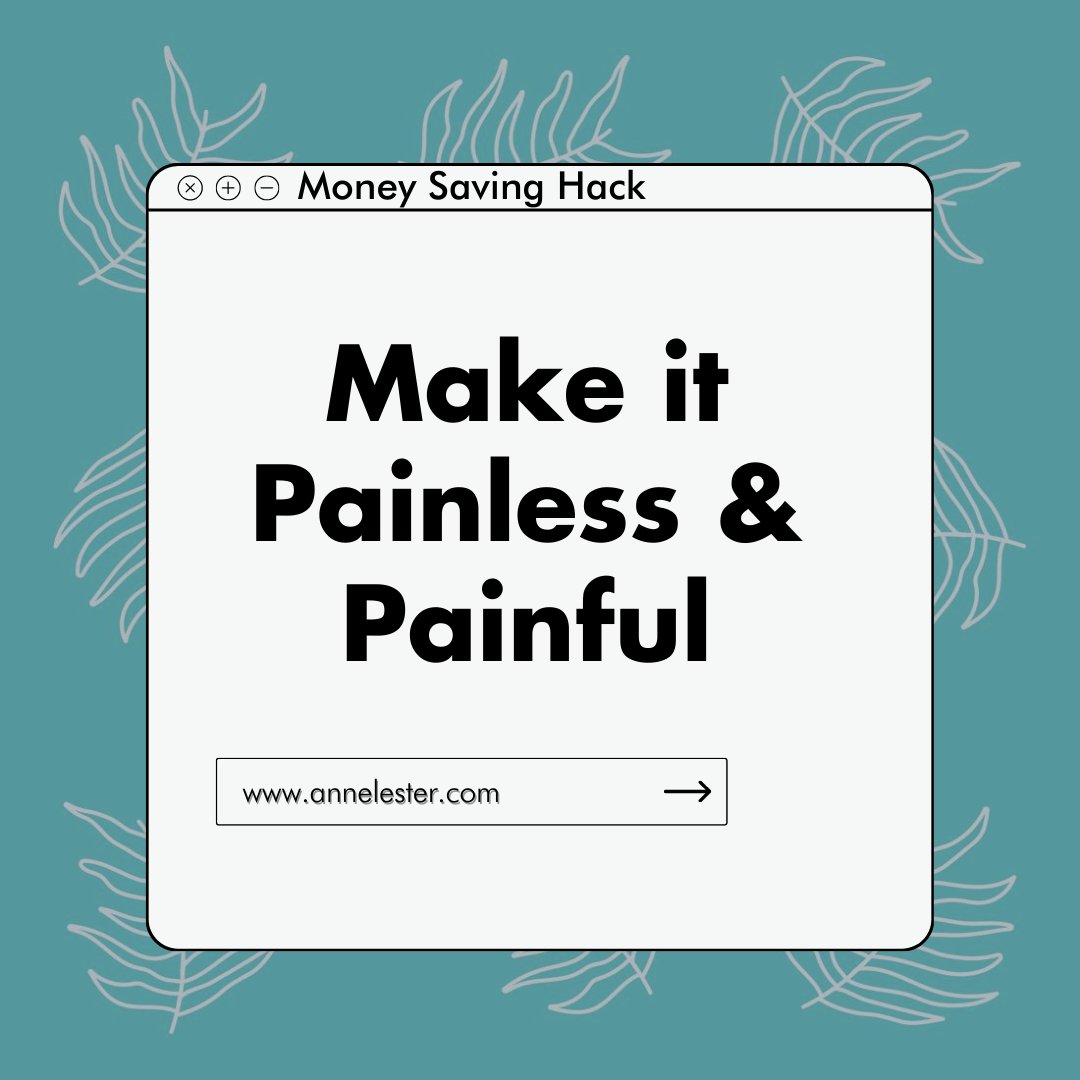 SaveSmartWAnne's tweet photo. Make it painless and painful. What do I mean? I make the process of saving - the money that I have going into my accounts - as painless as possible by having my savings automatically deducted from my paycheck. #SaveWAnne #SaveSmart #SaveSimple https://t.co/dVJtt4wptC