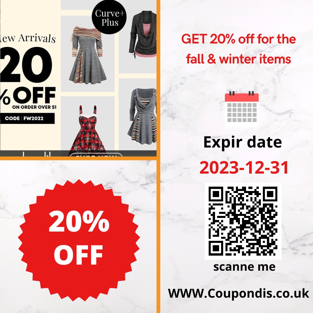 🛍GET 20% off for the fall & winter item's 

#coupondis  #vocher #london #UK #United_Kingdom  #girl #Ladies #Female #dopeclothing #clothesline #clothingforwomen #clothingdesign #womenoffaith #womensbest #clothingforwomen #womenclothing #womenswear