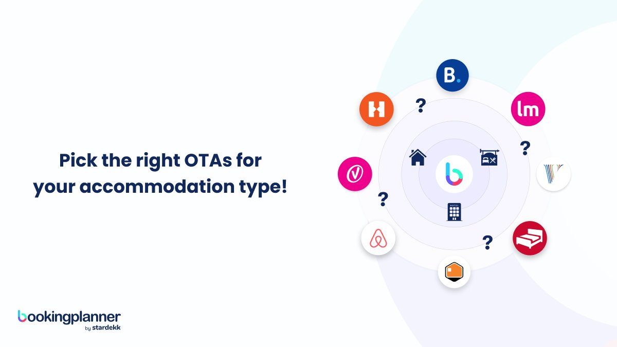 booking_planner's tweet photo. More bookings and a better occupancy rate? 💪

Connect with the right Online Travel Agencies (OTAs) to reach a broad audience! 🌏 Do you own a hotel, B&amp;B or vacation rental? Discover our top OTA picks for your accommodation type 👉 Link in comment https://t.co/mI818Sj10e