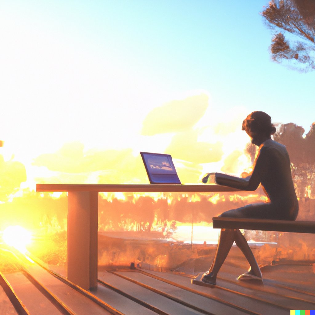 csmithystuff's tweet image. Today I'm thankful for a new morning, my job and a new(ish) laptop to work on. 

Text prompt: marketer working on a laptop in the morning

#Dalle2 #OpenAI #Gratitude