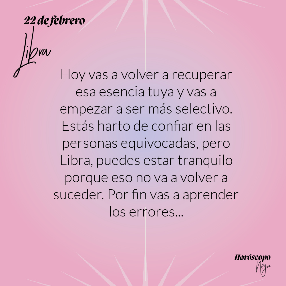 El horóscopo diario del 22 de febrero para Libra 🔮♎ #horoscoponegro #horoscopodiario