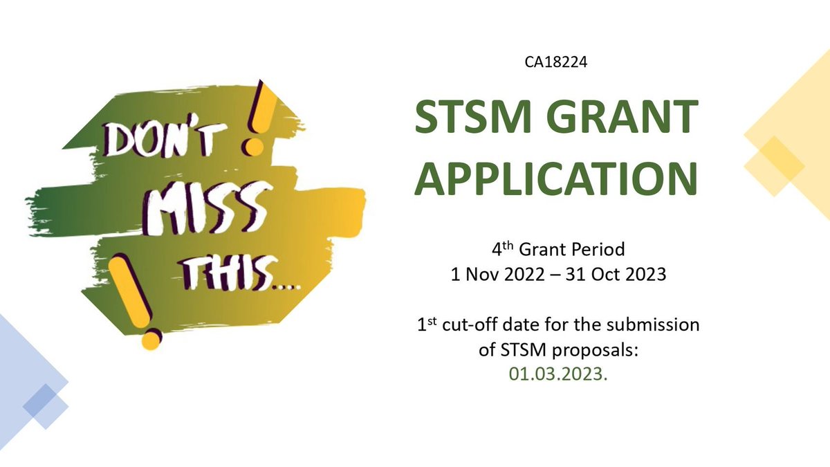 📢 There is still time to apply for 4th GREENERING STSM call. 
First cut-off date is 1st March! 👩‍🔬🧑‍🔬
#stsm #research #networking #collaboration #exchange #science #newopportunities #greenering