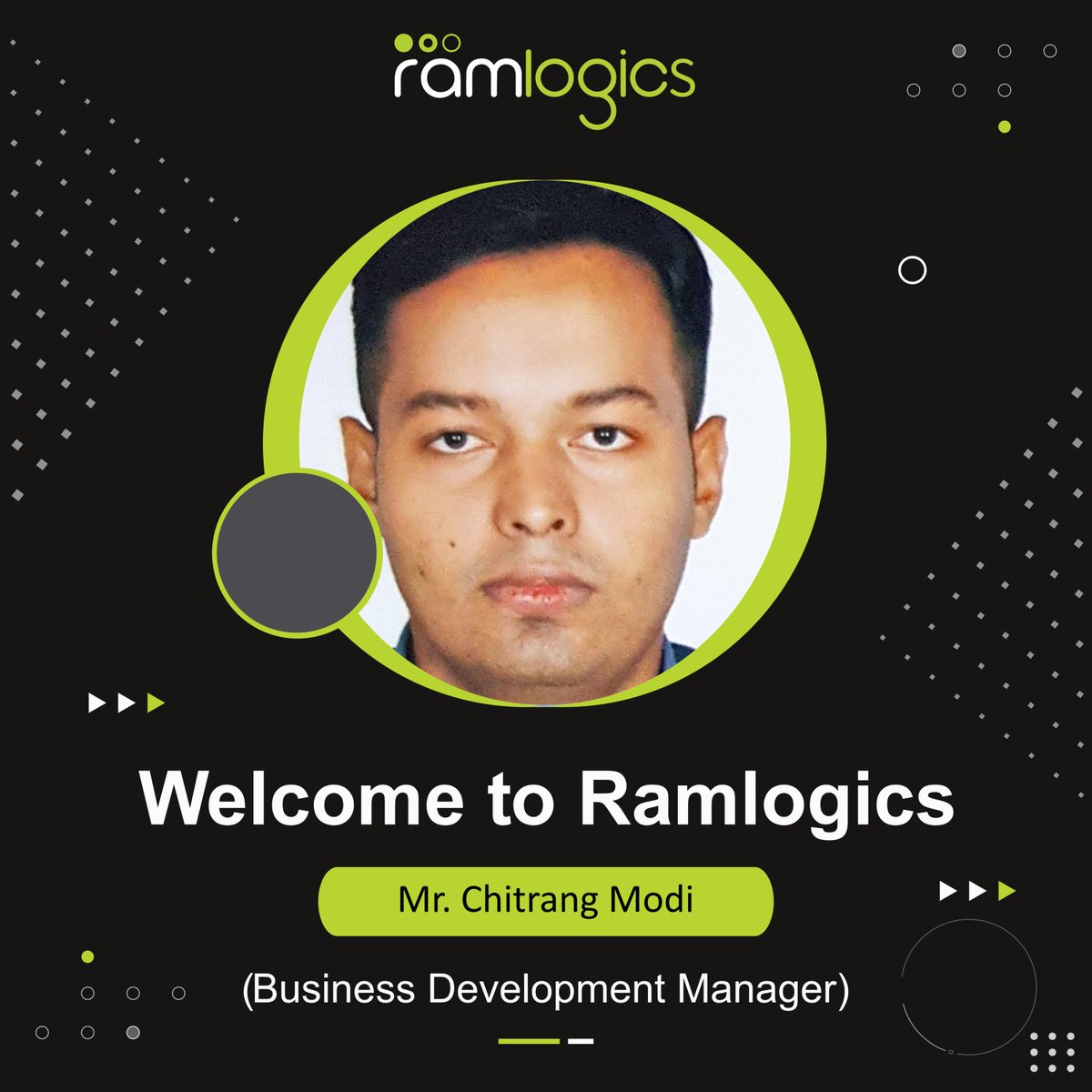 ramlogics18's tweet photo. Welcome, Mr. Chitrang Modi!

We’re thrilled to have you with us. we believe that your skills, experience, and creativity will have a real impact on our team.
We're so excited to have you be part of our team, and we wish you all the very best in your future endeavors !”
.
.
.
.
#R https://t.co/NMpzCewlMH