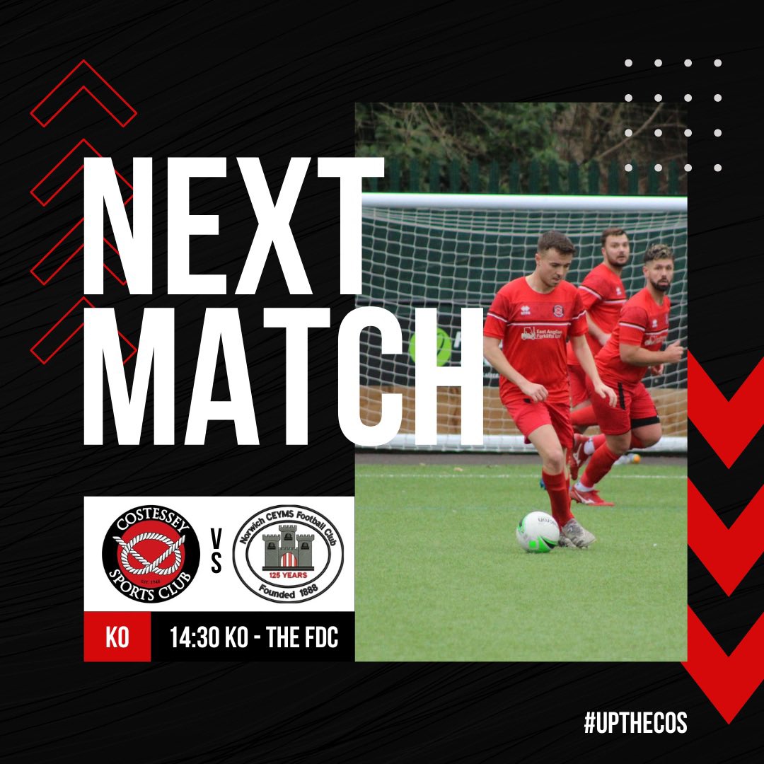 Back to home comforts this Saturday as we welcome @Ceymsreserves to <a href="/theFDCNorfolk/">The FDC</a> for a 14:30 kick off. 

#UpTheCos 🔴⚫️