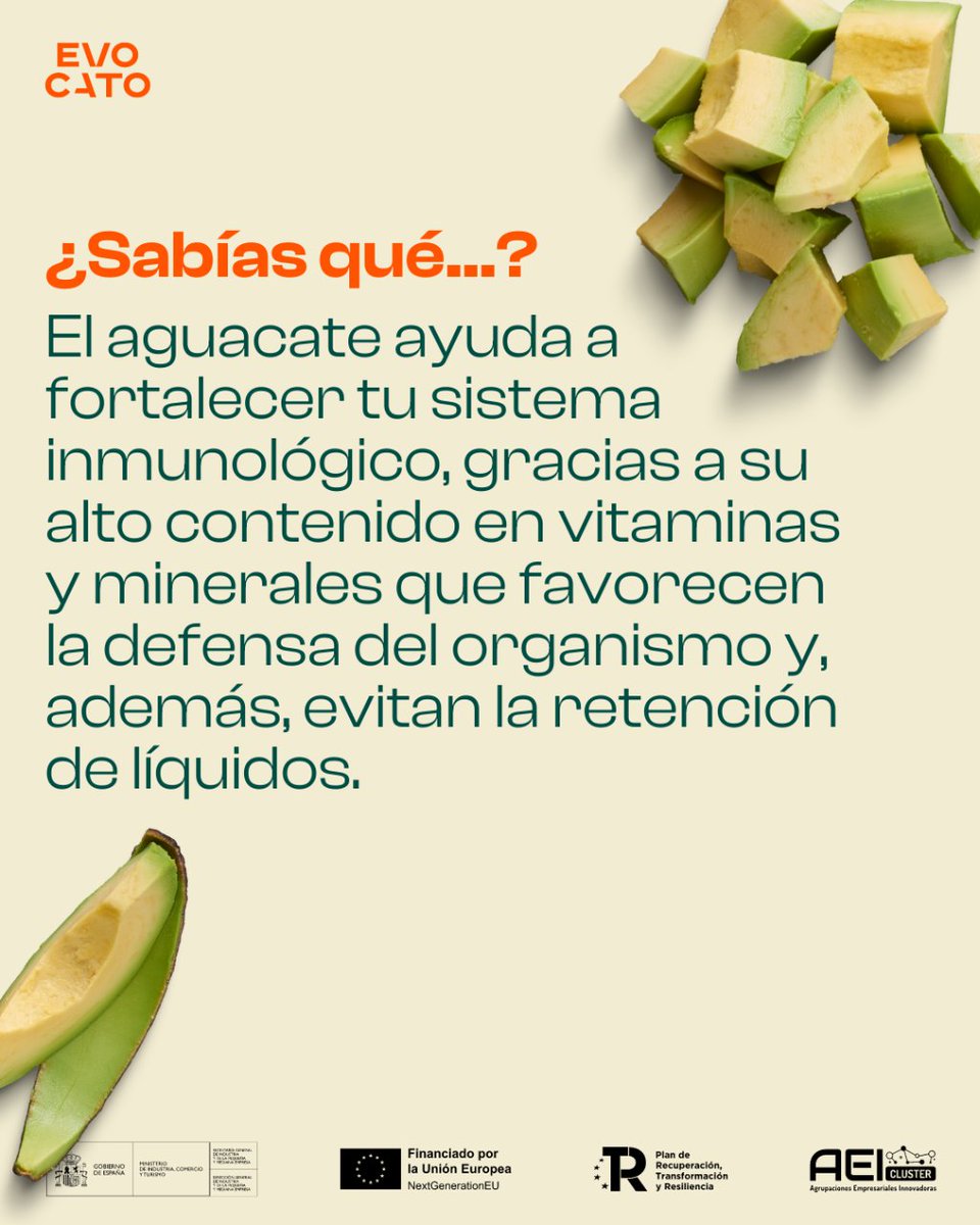 EvocatoOptimo's tweet photo. 💡Aquí tienes una más de las múltiples propiedades del #Aguacate. 

Pero, ¿sabes qué es lo mejor? 

🥑Podrás disfrutarlo en su punto óptimo de maduración y con desperdicio cero, gracias a #Evocato

¿No nos crees?⬇️ 

📍 @onGranadaTC @CanalUGR @Fidesol @nazaries @GrupoLCA https://t.co/2mJmwtpMad